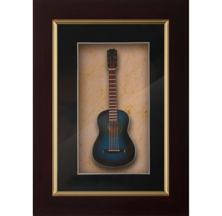 Miniature Black&Blue Guitar Decorative frames